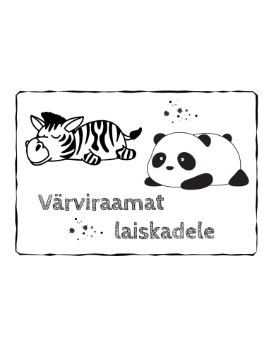 Värviraamat Laiskadele A5, 10L, spiraal vasakul küljel