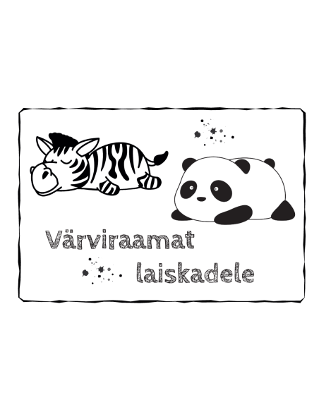 Värviraamat Laiskadele A5, 10L, spiraal vasakul küljel