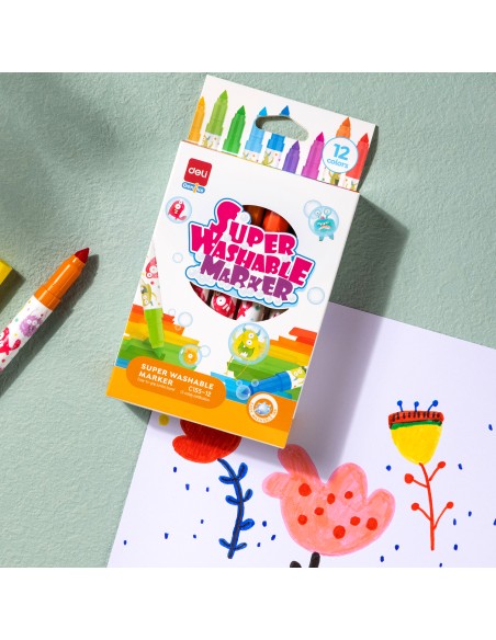 Felt Pen DELI 12 colors asst.