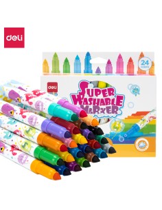 Viltpliiatsid DELI 24-värvi jumbo