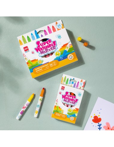 Viltpliiatsid DELI 24-värvi jumbo