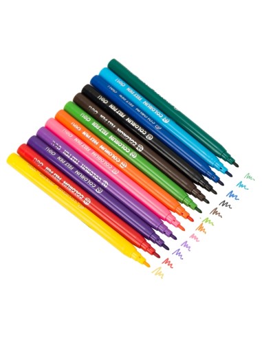Felt Pen Deli 12 colors assorted