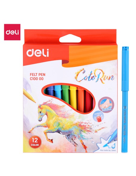 Felt Pen Deli 12 colors Deli