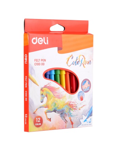 Felt Pen Deli 12 colors Deli