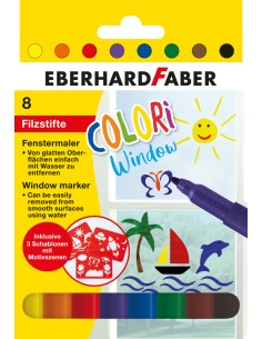 Viltpliiatsid EberhardFaber Jumbo akendele 8-värvi