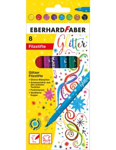 Viltpliiatsid EberhardFaber sädelevad 8-värvi