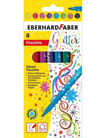 Viltpliiatsid EberhardFaber sädelevad 8-värvi