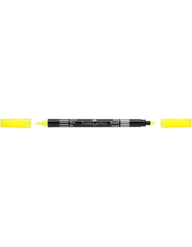 Faber-Castell Double-ended felt tip pen, neon, plastic wallet of 10
