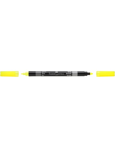 Faber-Castell Double-ended felt tip pen, neon, plastic wallet of 10
