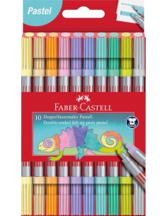 Viltpliiatsid Faber-Castell 2-otsaga 10-värvi pastell