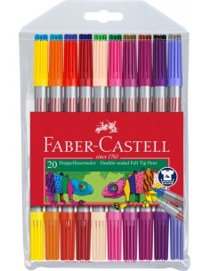 Viltpliiatsid Faber-Castell 2-otsaga 20-värvi
