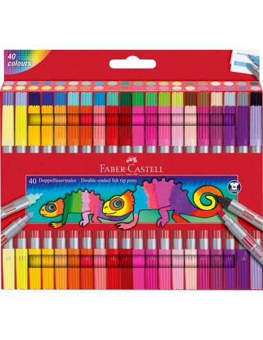 Viltpliiatsid Faber-Castell 2-otsaga 40-värvi