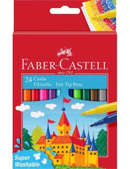 Fibre-tip pen Castle Cardboardbox 24pc.