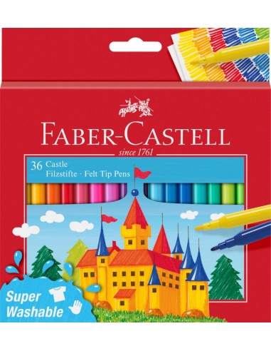 Fibre-tip pen Castle Cardboardbox 36pc.