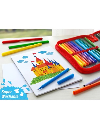 Fibre-tip pen Castle Cardboardbox 36pc.