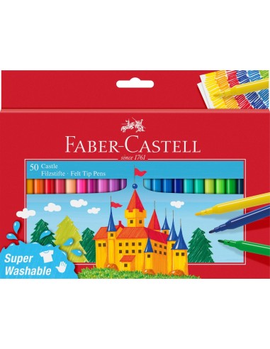 Fibre-tip pen Castle Cardboardbox 50pc.