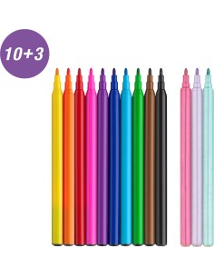 Felt-tip pen unicorn 10+3 + stickers 2