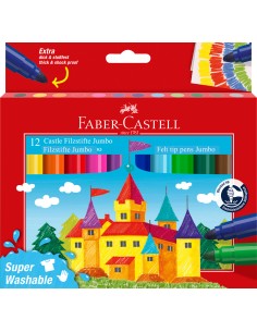 Fibre-tip pen Jumbo 12pc. Superwashable