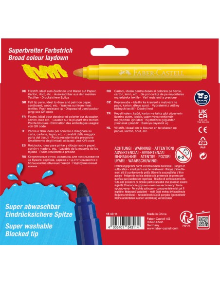 Fibre-tip pen Jumbo 12pc. Superwashable