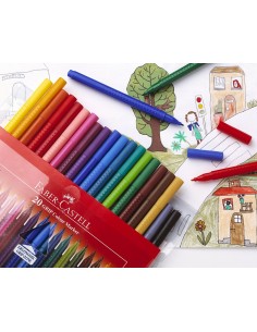 Viltpliiatsid Faber-Castell Grip kolmekandilised 10-värvi 2