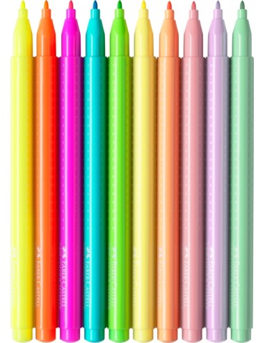 Viltpliiatsid Faber-Castell Grip kolmekandilised pastelsed 10-värvi