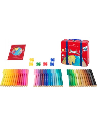 Viltpliiatsid Faber-Castell 40-värvi reisikohver +1 pass 16 pilti