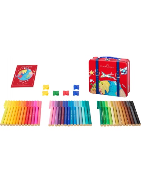 Viltpliiatsid Faber-Castell 40-värvi reisikohver +1 pass 16 pilti