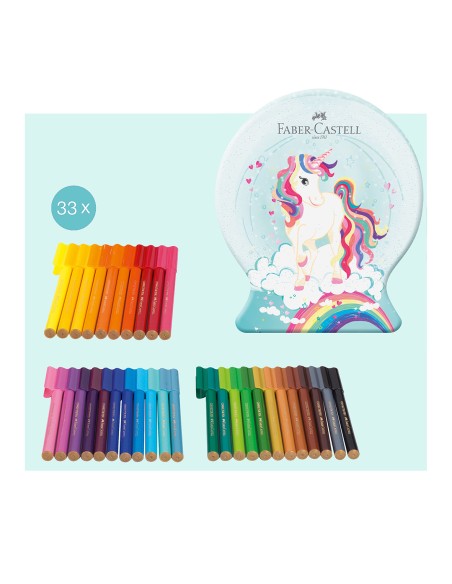 Viltpliiatsid Faber-Castell 33-värvi unicorn