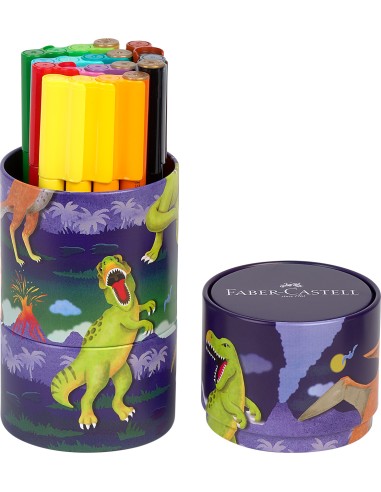 Viltpliiatsid Faber-Castell Connector 20-värvi dinosaurus