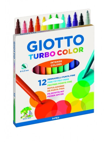 Viltpliiatsid Fila Giotto Turbo Color 12-värvi (riputatav)