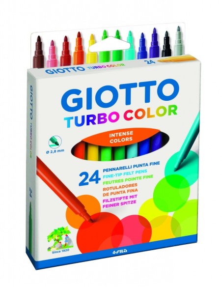 Viltpliiatsid Fila Giotto Turbo Color 24-värvi (riputatav)
