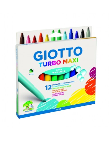 Viltpliiatsid Fila Giotto Turbo Maxi 12-värvi (riputatav)