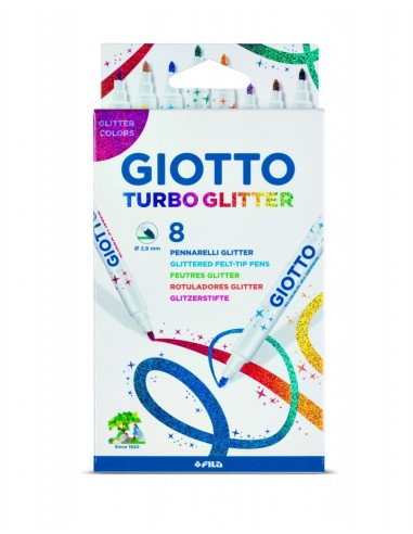 Fiber pens Fila Giotto Turbo Glitter 8-colors