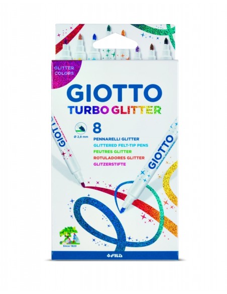 Viltpliiatsid Fila Giotto Turbo Glitter 8-värvi