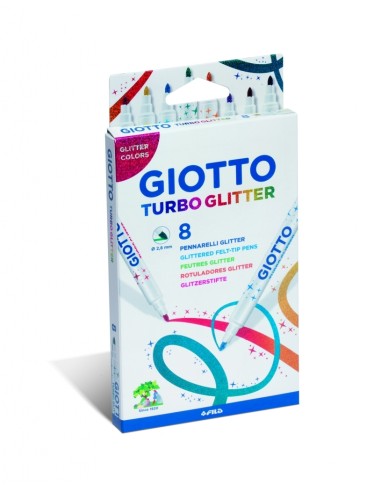 Fiber pens Fila Giotto Turbo Glitter 8-colors