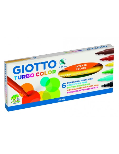 Viltpliiatsid Fila Giotto Turbo Color 6-värvi
