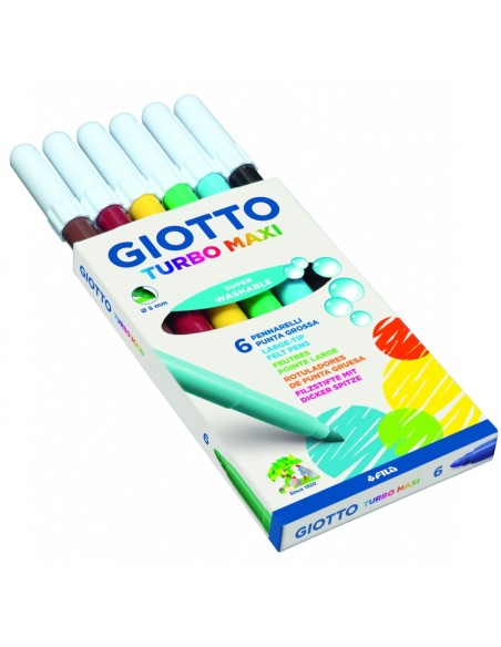 Fiber pens FILA Giotto Turbo Maxi 6-colors