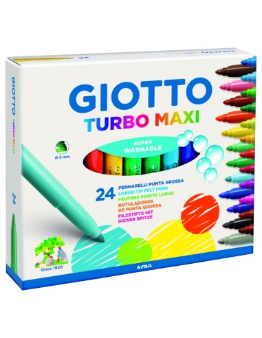 Viltpliiatsid Fila Giotto Turbo Maxi 24-värvi