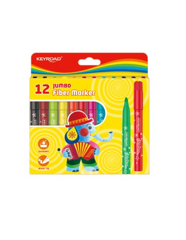 12 colors Jumber fiber marker/color box