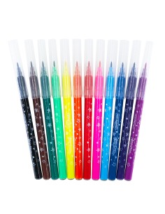 12 colors fiber marker pen/color box 2