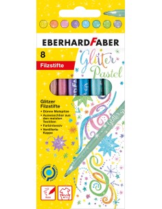 Viltpliiatsid EberhardFaber sädelevad pastelsed 8-värvi