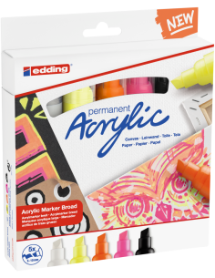 Akrüülmarker edding 5000 neoonvärvid 5-värvi