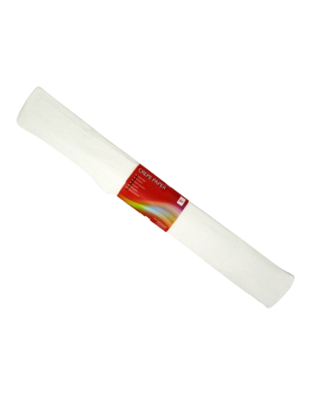 Flower Crepe Paper, 50X250 Cm In Rolls, white