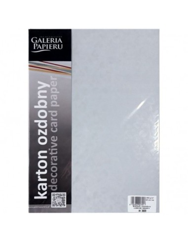 Decorative card paper A4 LEAVES grey 20 pcs/box 250g/m2