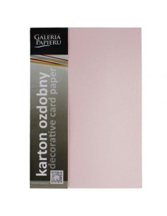 Decorative card paper MILLENIUM powder pink 20 pcs/box 250g/m2