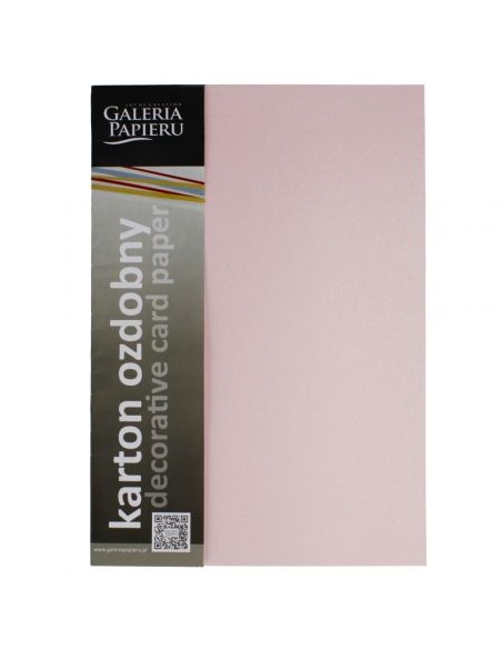 Dekoratiivkaardipaber MILLENIUM puuderroosa 20 tk/karp 250g/m2
