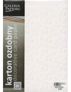 Decorative card paper A4 Small Roses white 20 pcs/ box 220g 2