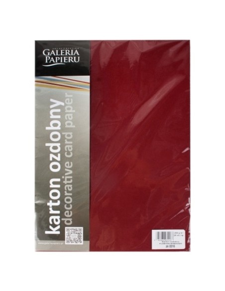 Decorative card paper A4 Florida bordeaux 20 pcs/ box 250g