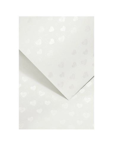 Dekoratiivpaber Small Hearts A4/20L 250gr valge