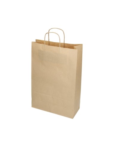 Paper bag with flat handles 240x100x320 Brown